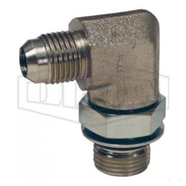 Dixon Hydraulic Elbow/adapter, 1-5/16-12 x 1-11 Nominal, 37Deg Male JIC Flare x Male BSPP, Carbon Steel, Dom B3801-16-16 - main